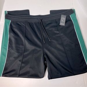 Original Use Adult Size 2XL Track Pants Black with Green Stripe- New!
